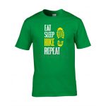 Eat, sleep, hike, repeat póló Zafírkék L méret