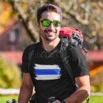 Piros Túrajelzés Póló Sötétszürke L méret