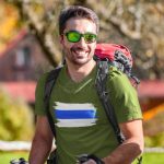 Férfi túrapóló - kék