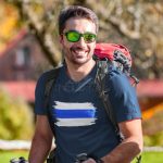 Férfi túrapóló - kék