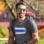 Férfi túrapóló - kék