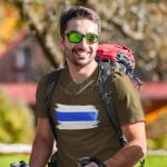 Férfi túrapóló - kék