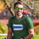 Férfi túrapóló - kék